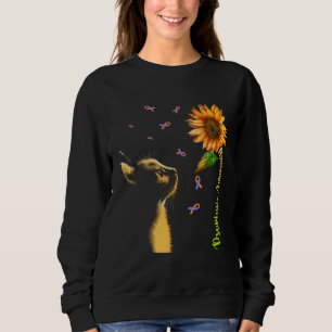 Cat Sunflower Psoriasis Awareness Sweatshirt