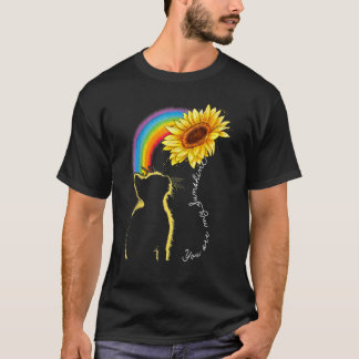 Cat Sunflower Rainbow For Cat  Cat Mom Lady Women T-Shirt