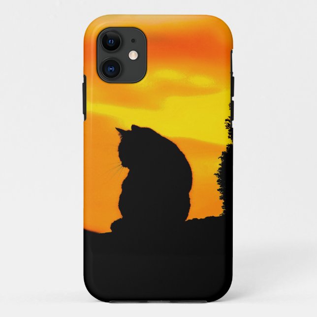Cat Sunset  Case-Mate iPhone Case (Back)