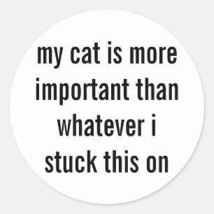 CAT SUPREMACY CLASSIC ROUND STICKER