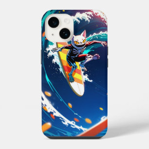 Cat Surf iPhone 14 Case