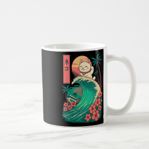 Cat Surfing Japanese _1  Coffee Mug
