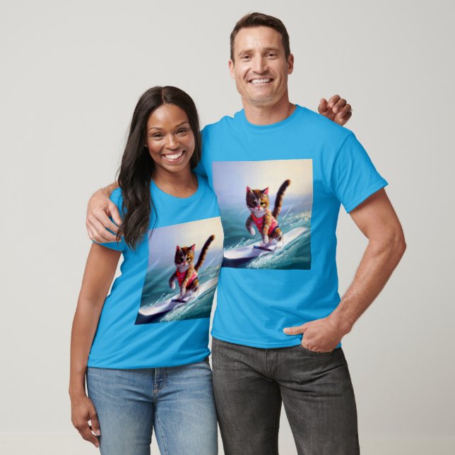 Cat Surfing T-Shirt (Unisex)