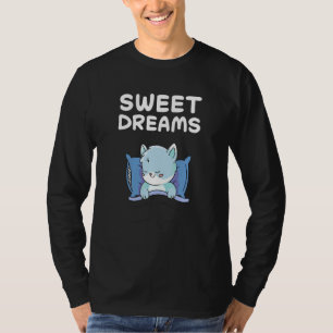 Cat Sweet Dreams Nap Sleeping Sleep Nap Pajama Nig T-Shirt