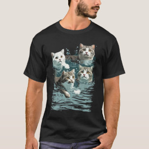 Cat Swimming Squad Graphic Tees Men Women Boys Gir