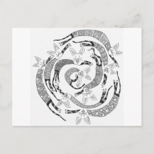 cat swirl postcard