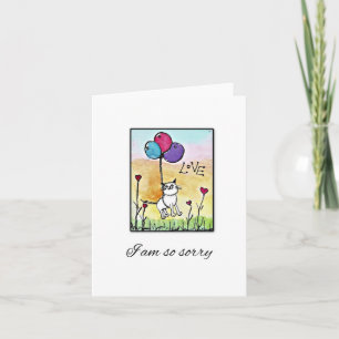 Cat Sympathy Card, I Am So Sorry, Pet Loss Card