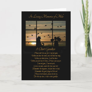 Cat Sympathy Custom Name Spiritual Poem Card