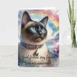 Cat Sympathy Heartfelt Message   Card