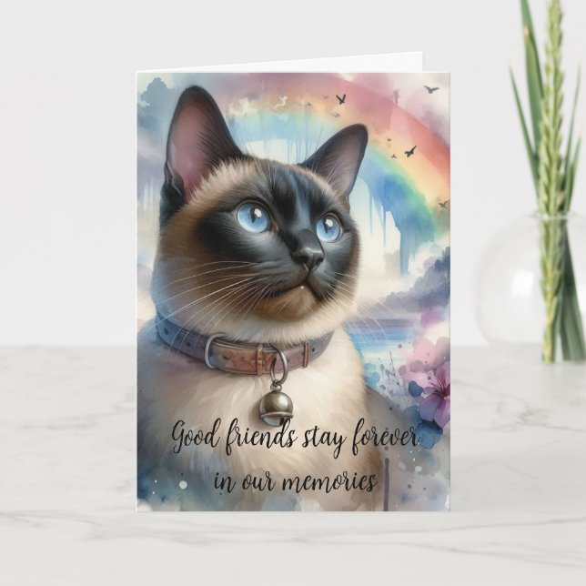 Cat Sympathy Heartfelt Message   Card (Front)