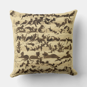 Cat Symphony, 1868 by Moritz von Schwind Cushion