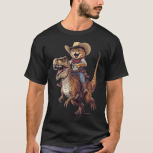  Cat T Rex Cowboy T-Shirt