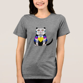 cat T-Shirt cat design Tri-Blend Shirt