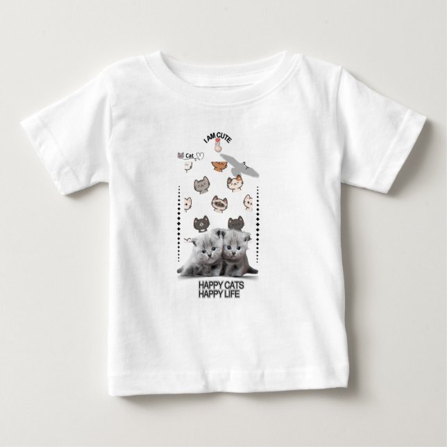 Cat T-Shirt | Funny Kitty cute Style (Front)