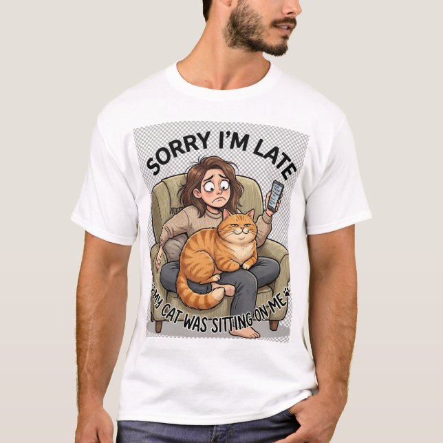 Cat T-Shirt, Funny T-Shirt (Front)