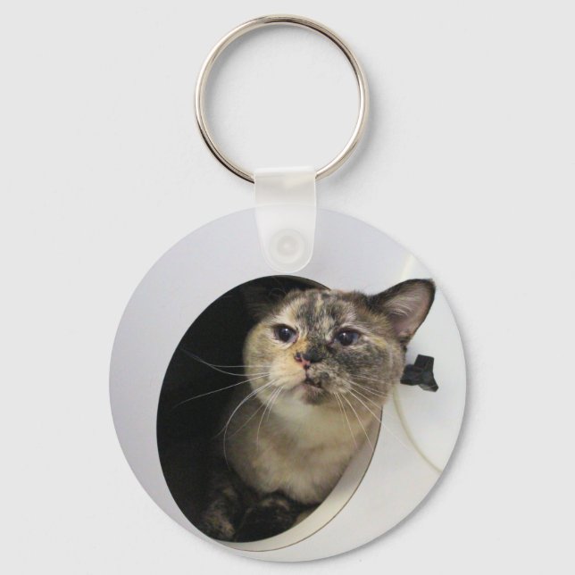 Cat  T-Shirt Key Ring (Front)