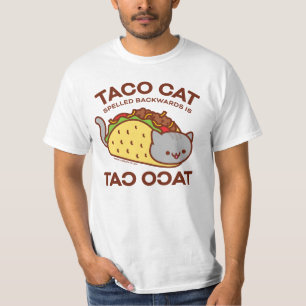 Cat T-Shirt - TACO CAT Spelled Backwards is…