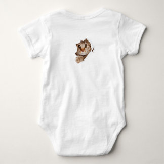 Cat_T-shirt_Trendy_fashion_wear Baby Bodysuit