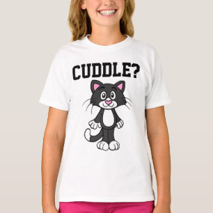 CAT T-shirts for Kids Girls, CUDDLE?