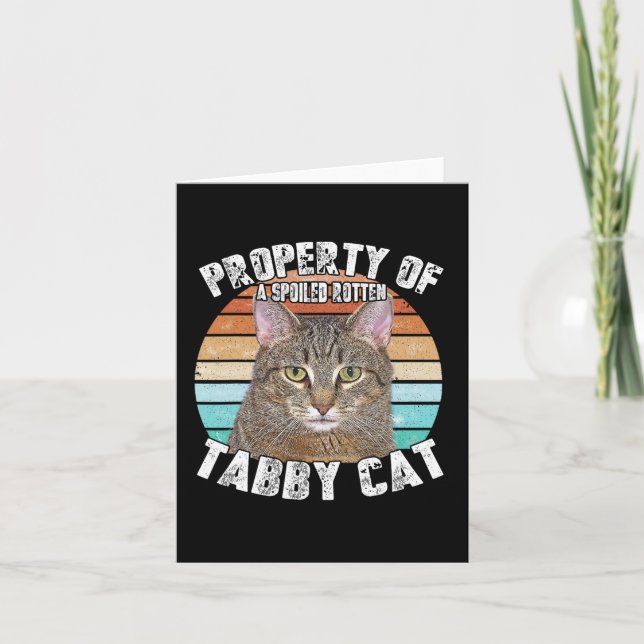 Cat Tab Funny Cat Lover Gifts For Men  Card (Front)