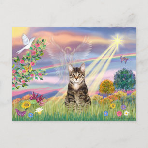 Cat (Tabby) - Cloud Angel Postcard