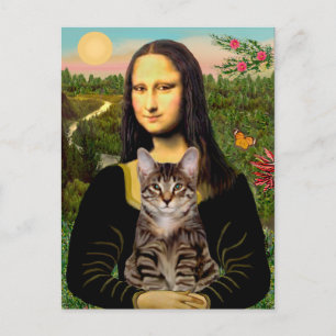 CAT (Tabby) - Mona Lisa Postcard