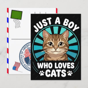 Cat Tabby Paw Feline USA Independence Day 2026 Holiday Postcard