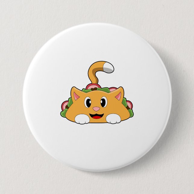 Cat Taco 7.5 Cm Round Badge (Front)