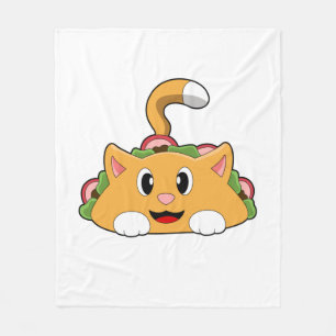 Cat Taco Fleece Blanket