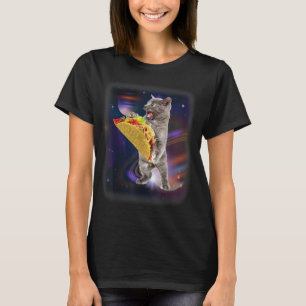 Cat Taco In Space Funny T-shirt For Cat And Taco L