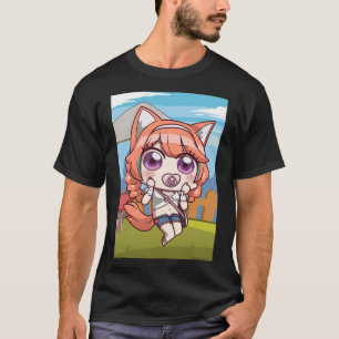 Cat Takanashi Kiara in FGO April Fools Style T-Shirt