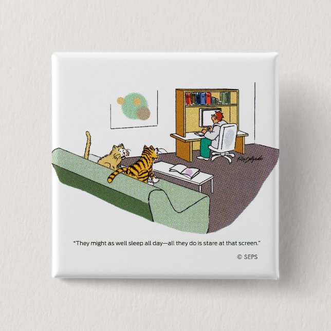 Cat Talk 15 Cm Square Badge (Front)