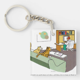Cat Talk Key Ring