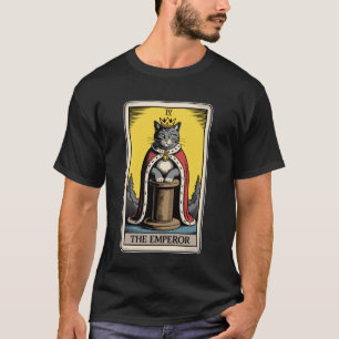 Cat Tarot Card The Emperor Cat Scratching Post Tre T-Shirt