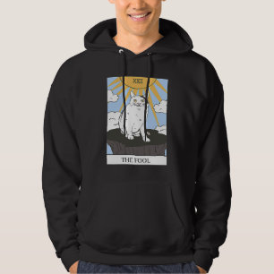Cat Tarot Card The Fool Meme Cat Hoodie
