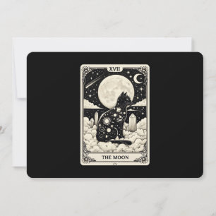 Cat Tarot Card The Moon Graphic