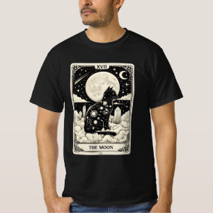 Cat Tarot Card The Moon Graphic T-Shirt