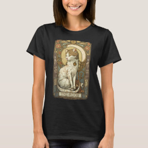 Cat Tarot Card The Moon Tarot Card Nouveau T-Shirt