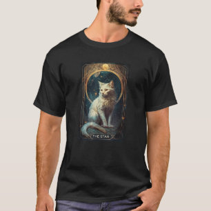 Cat Tarot Card The Star Tarot Card Art Nouveau T-Shirt