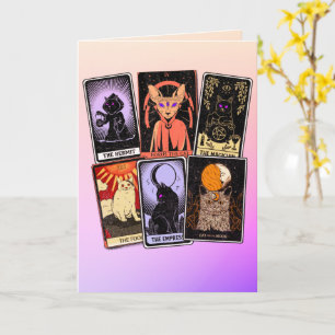 Cat Tarot Cards--Halloween Empress. Hermit, Fool Card