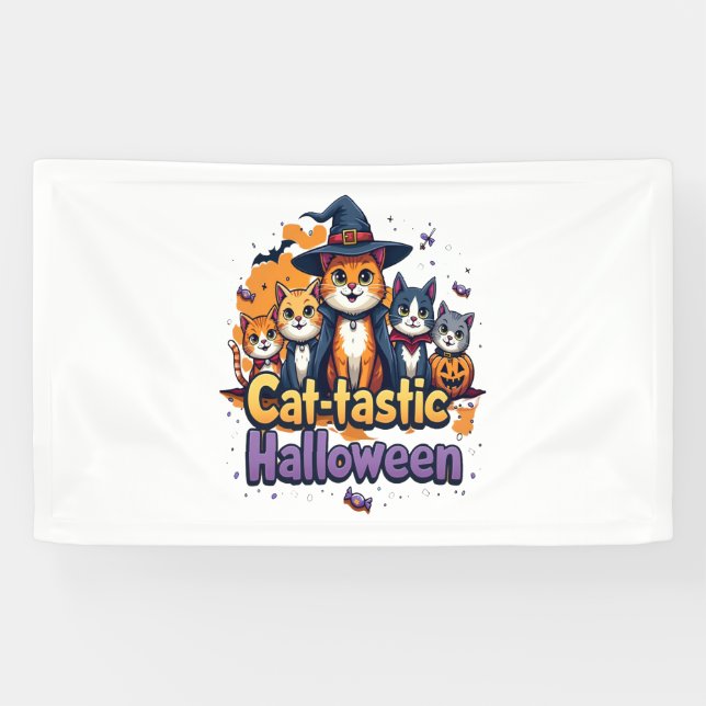 Cat-tastic Halloween Banner (Horizontal)