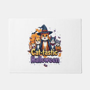 Cat-tastic Halloween Doormat
