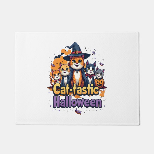 Cat-tastic Halloween Doormat (Front)