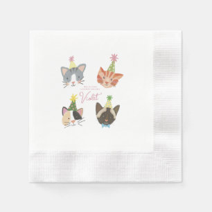 Cat-tastic Purrfect Birthday Party Custom Napkin