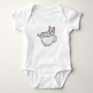 Cat Tea cup Baby Bodysuit