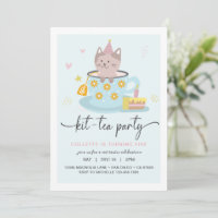 Cat Tea Party | Kit-Tea Party Invitation