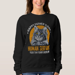 Cat Tee Happy Fathers Day Human Servant Tiny Overl