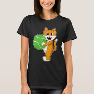 Cat Tennis Tennis racket Sports T-Shirt