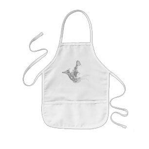 Cat Text Portrait Mug Kids Apron