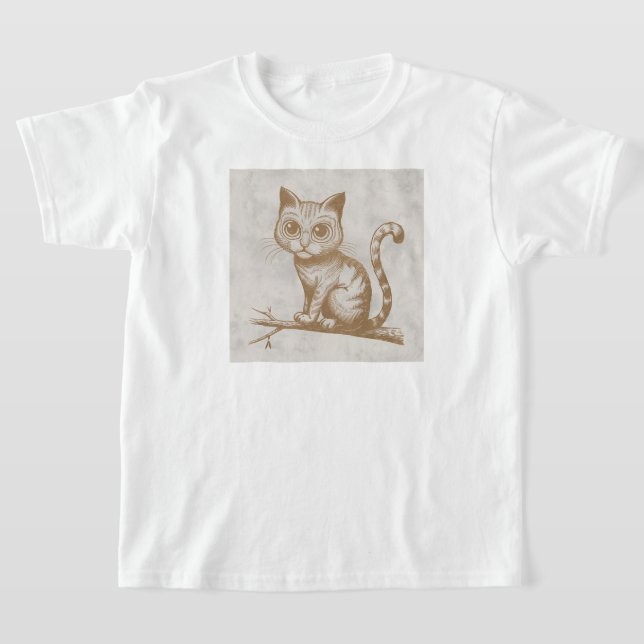  Cat texture IN retro 90 designs T-Shirt (Laydown)